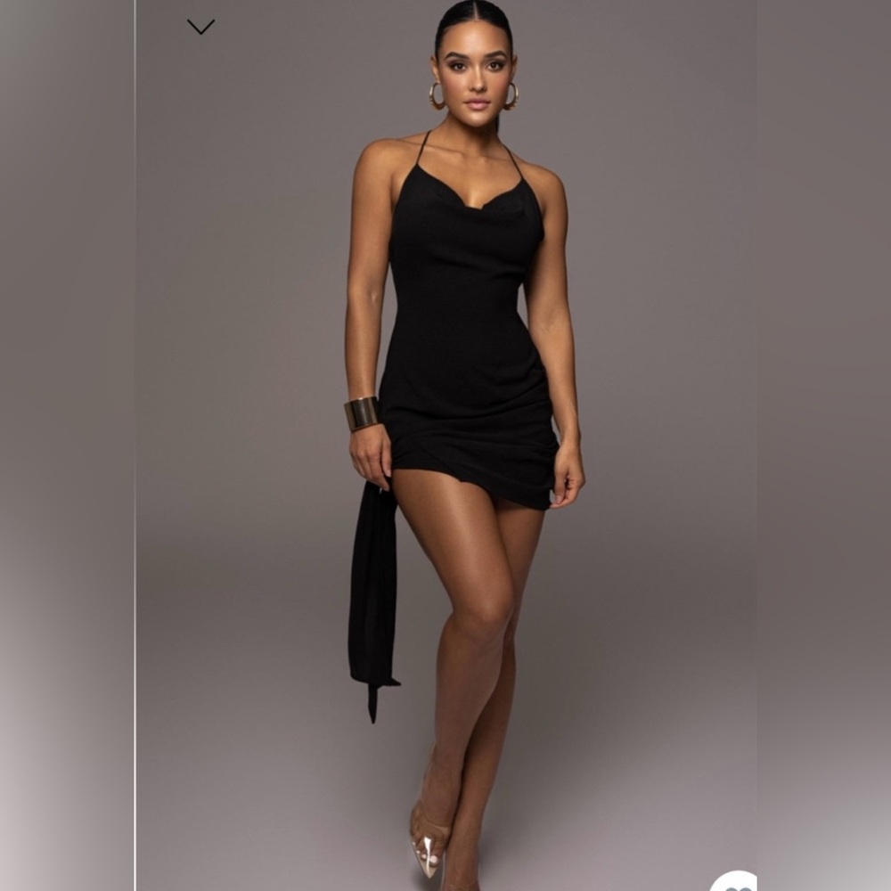 Black Noir Alea Cowl Neck dress